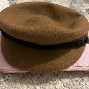 Brown wool hat